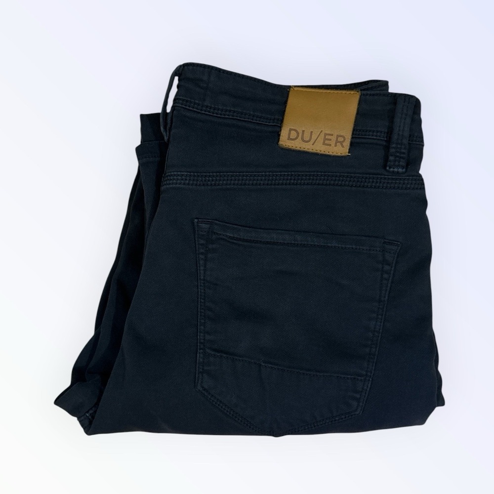 DUER Pants Mens 32x29.5 DU/ER No Sweat Slim CHARCOAL Stretch Modern Commuter